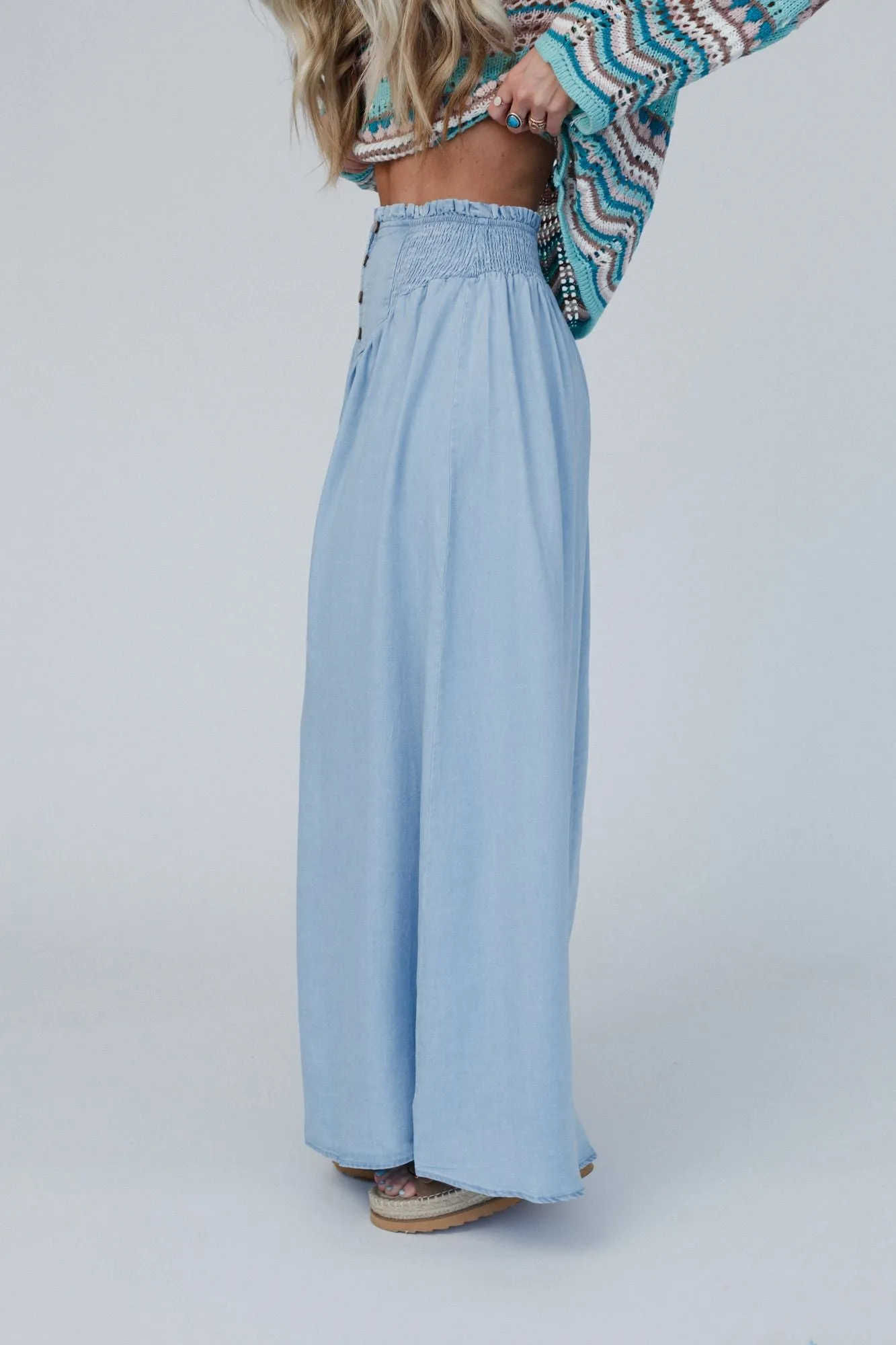 Pacific Coast Denim Maxi Skirt - Blue