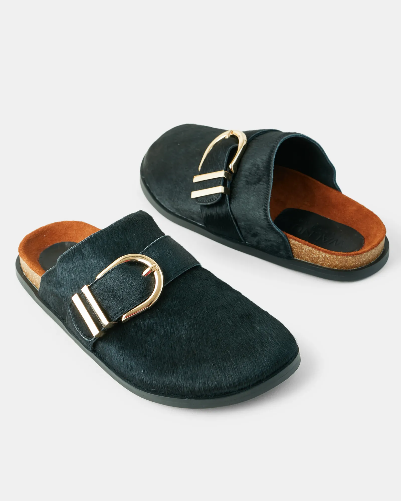 Port Leather Mule - Black