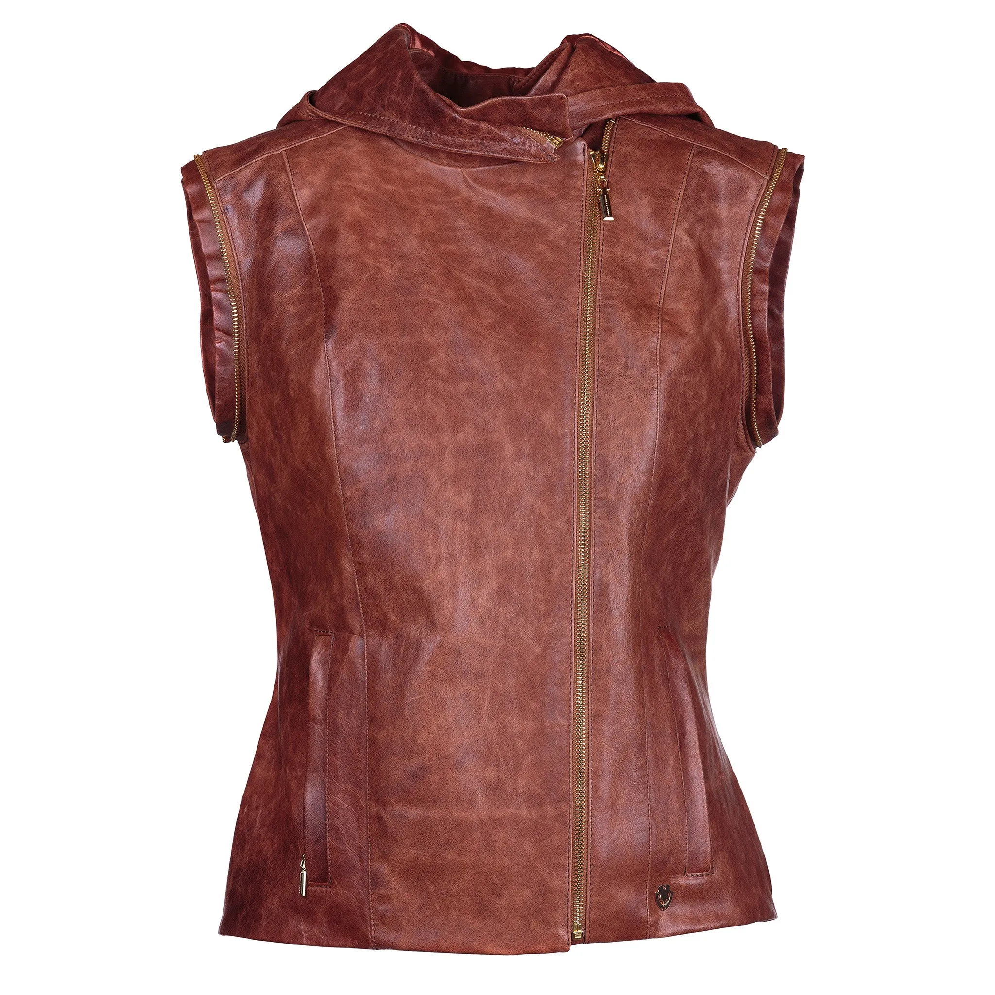 Removable Sleeves and Hood Reindeer Leather Jacket- Limited Edition