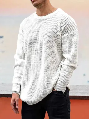Round Neck Pullover Knit Sweater