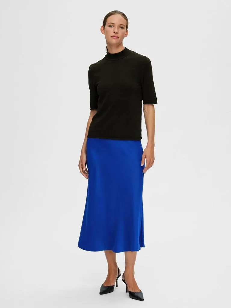 Selected Femme Lura Lurex Knit Tee in Black