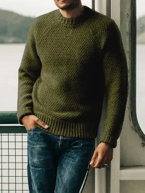 Solid Round Neck Pullover Knitted Sweater