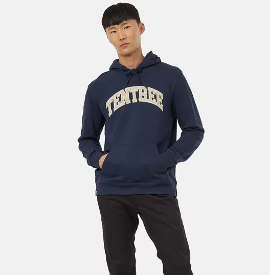 TENTREE MEN'S ARCH HOODIE / DRESS BLUE OR HI RISE GREY HEATHER