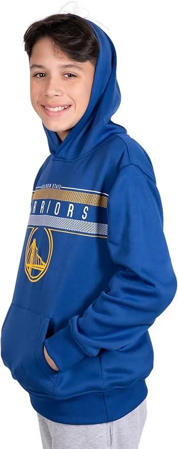 Ultra Game NBA Official Youth  Super Soft Showtime Pullover Hoodie Sweatshirt, Golden State Warriors, Team Color|Golden State Warriors