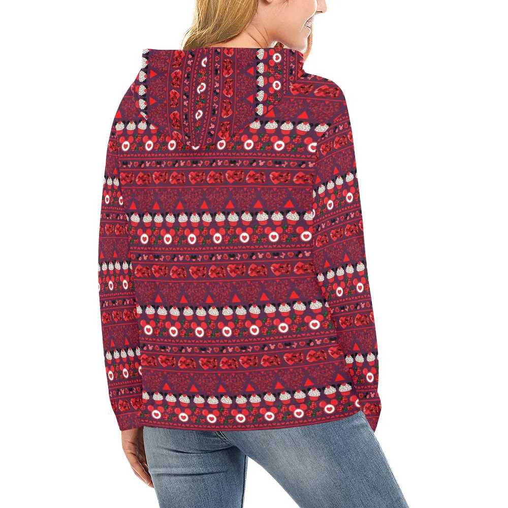 Valentines Day Line Hoodie for Women