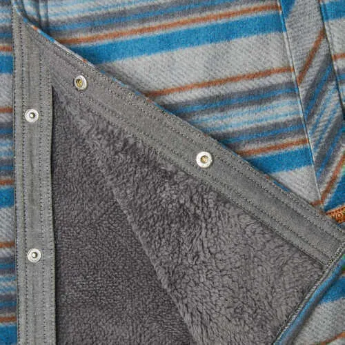 Voyager Men's Polar Fleece Shirt Jacket in Blue Sapphire