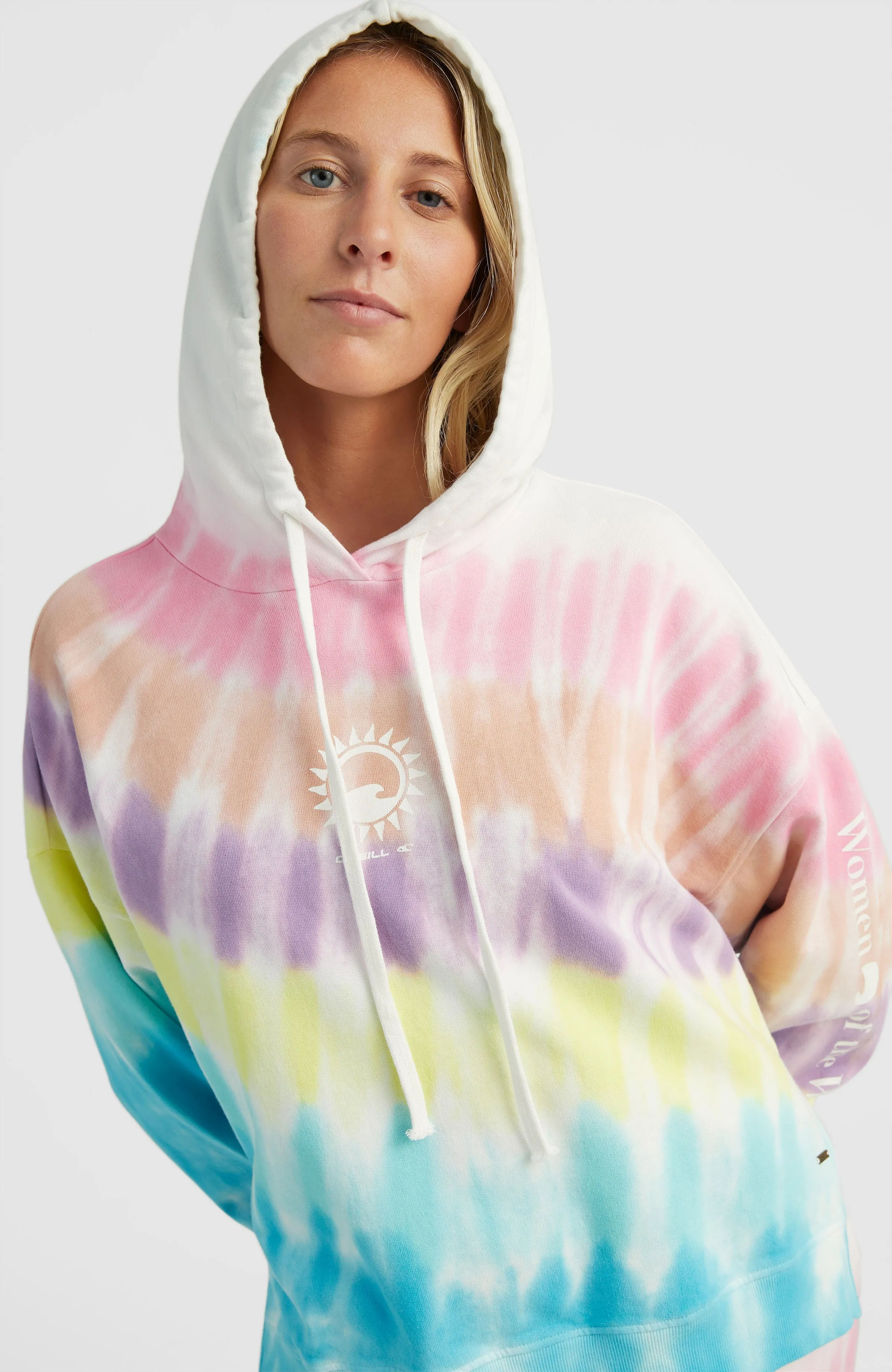 Women Of The Wave Hoodie | Blue Tie Dye