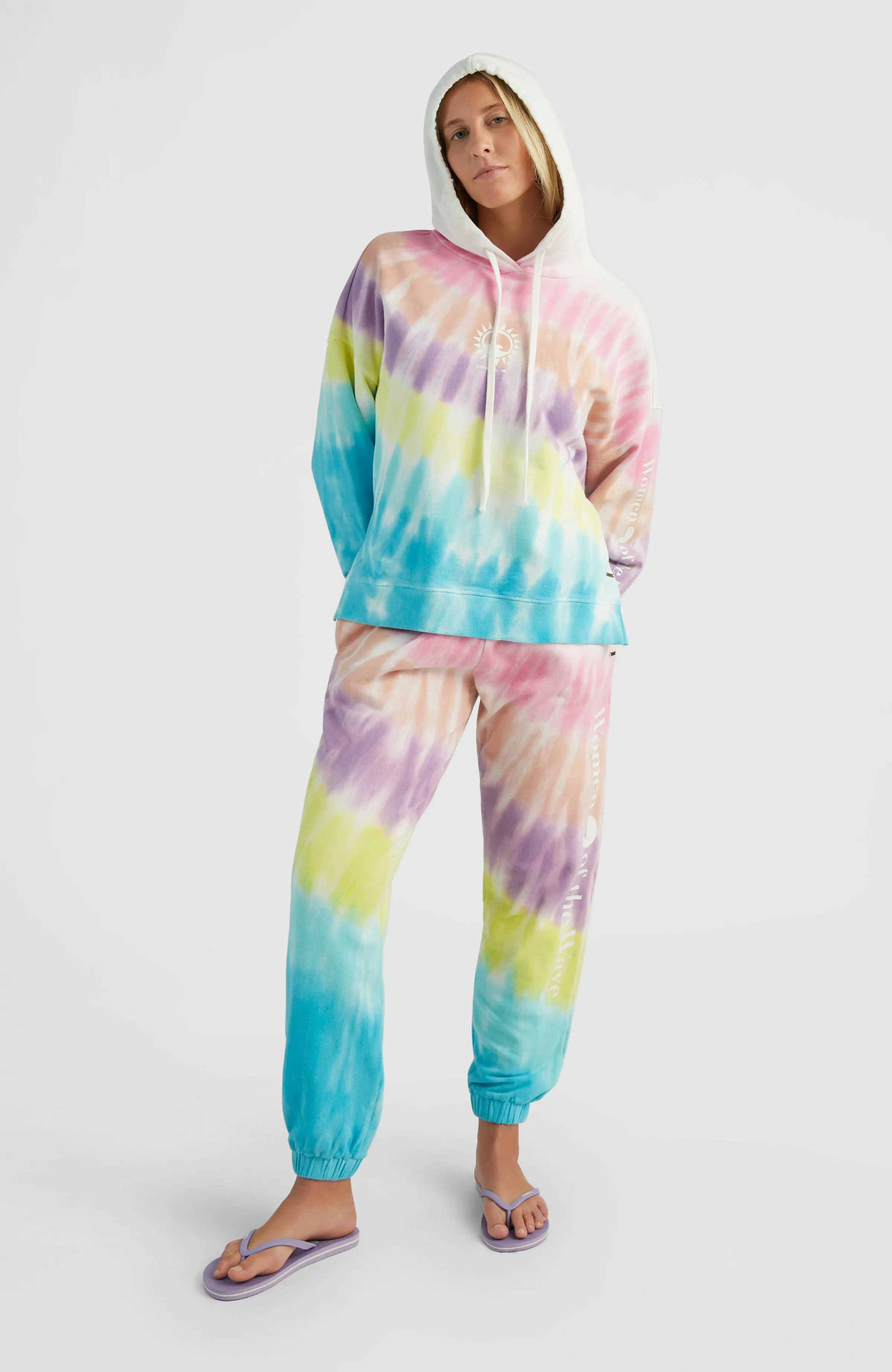 Women Of The Wave Hoodie | Blue Tie Dye