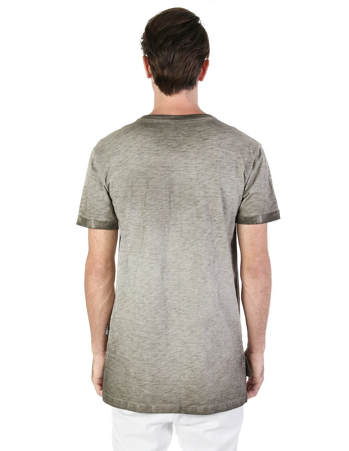 ZIMEGO Men's Vintage Color Dyed Short Sleeve Crew Neck Chest Pocket Henley Shirt